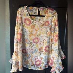 Vince Camuto Multicolor Floral Blouse